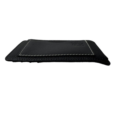 Loewe Anagram L-shaped Zipper Coin Purse Card Case Black — view 5