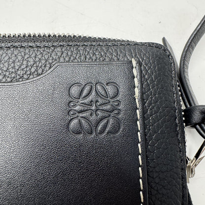 Loewe Anagram L-shaped Zipper Coin Purse Card Case Black — view 7