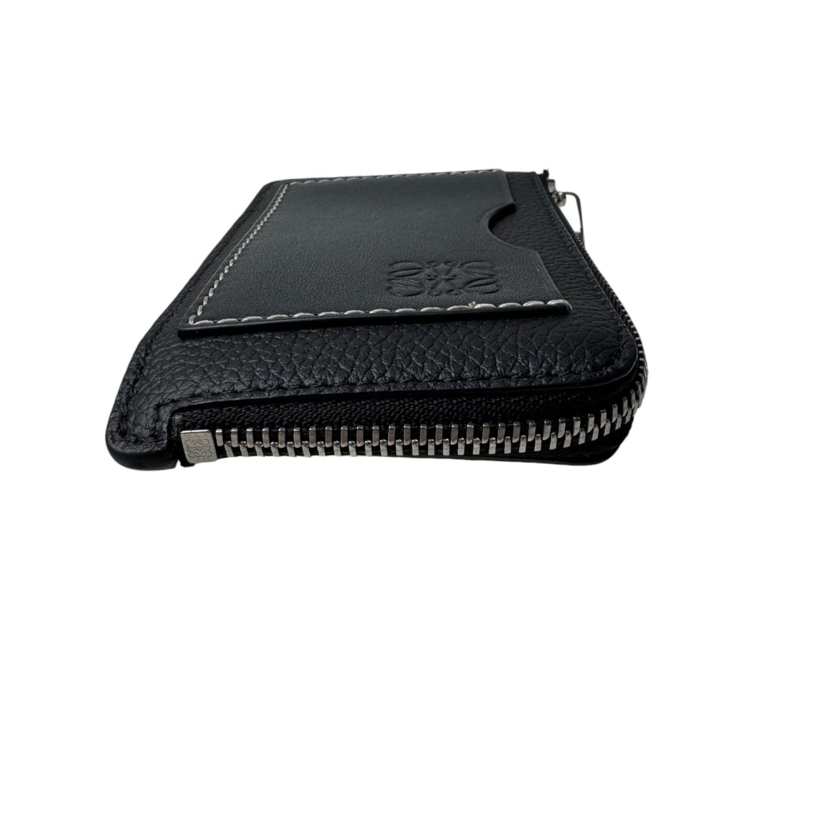 Loewe Anagram L-shaped Zipper Coin Purse Card Case Black — view 3
