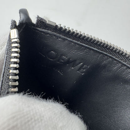 Loewe Anagram L-shaped Zipper Coin Purse Card Case Black — view 8