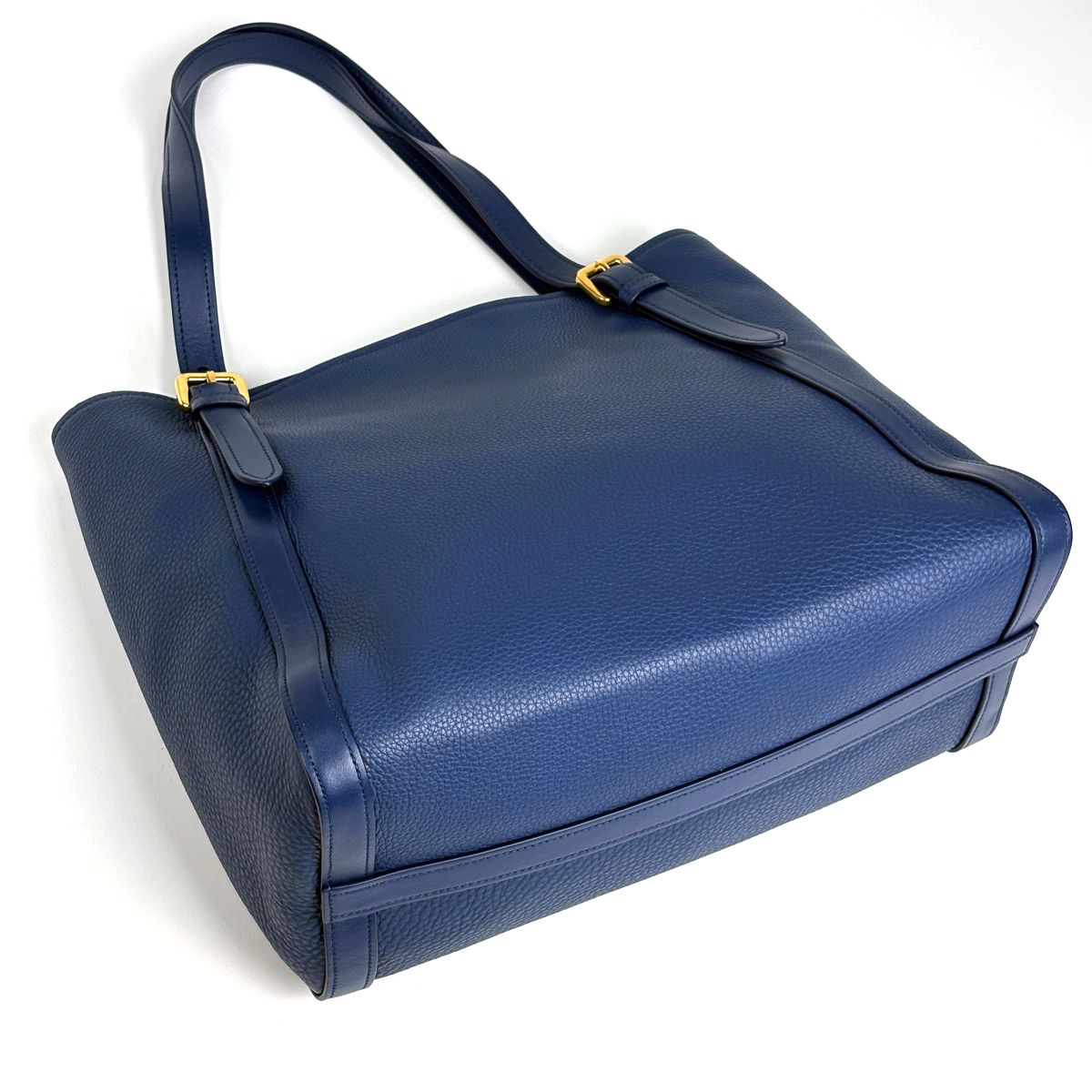 Prada Tote Bag Leather Blue — view 2