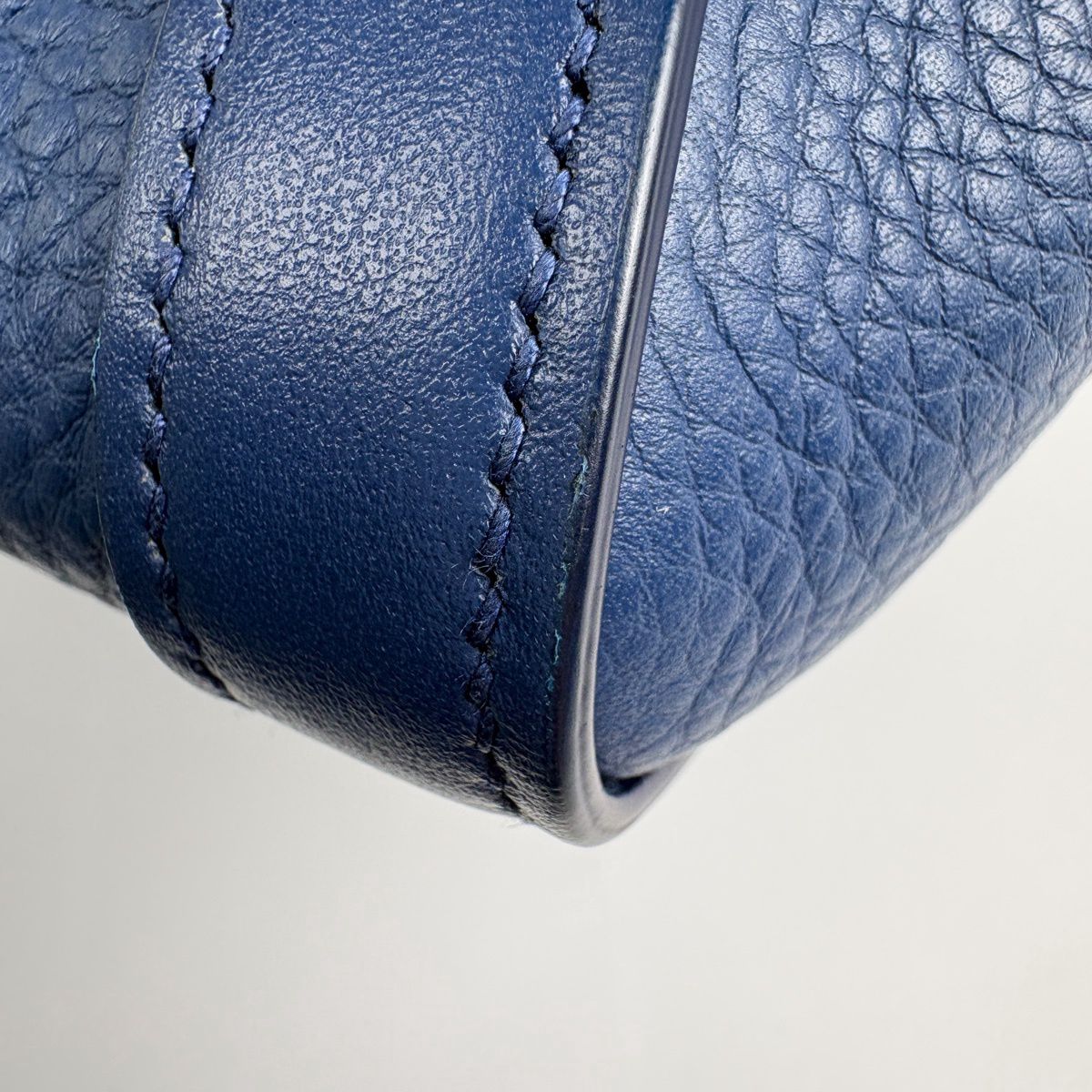 Prada Tote Bag Leather Blue — view 3