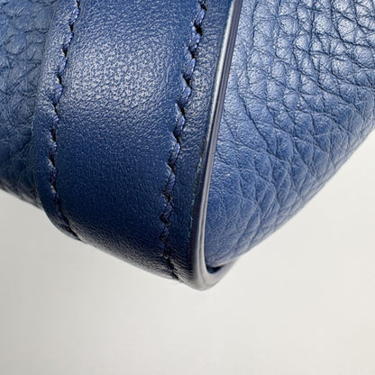 Prada Tote Bag Leather Blue — view 3