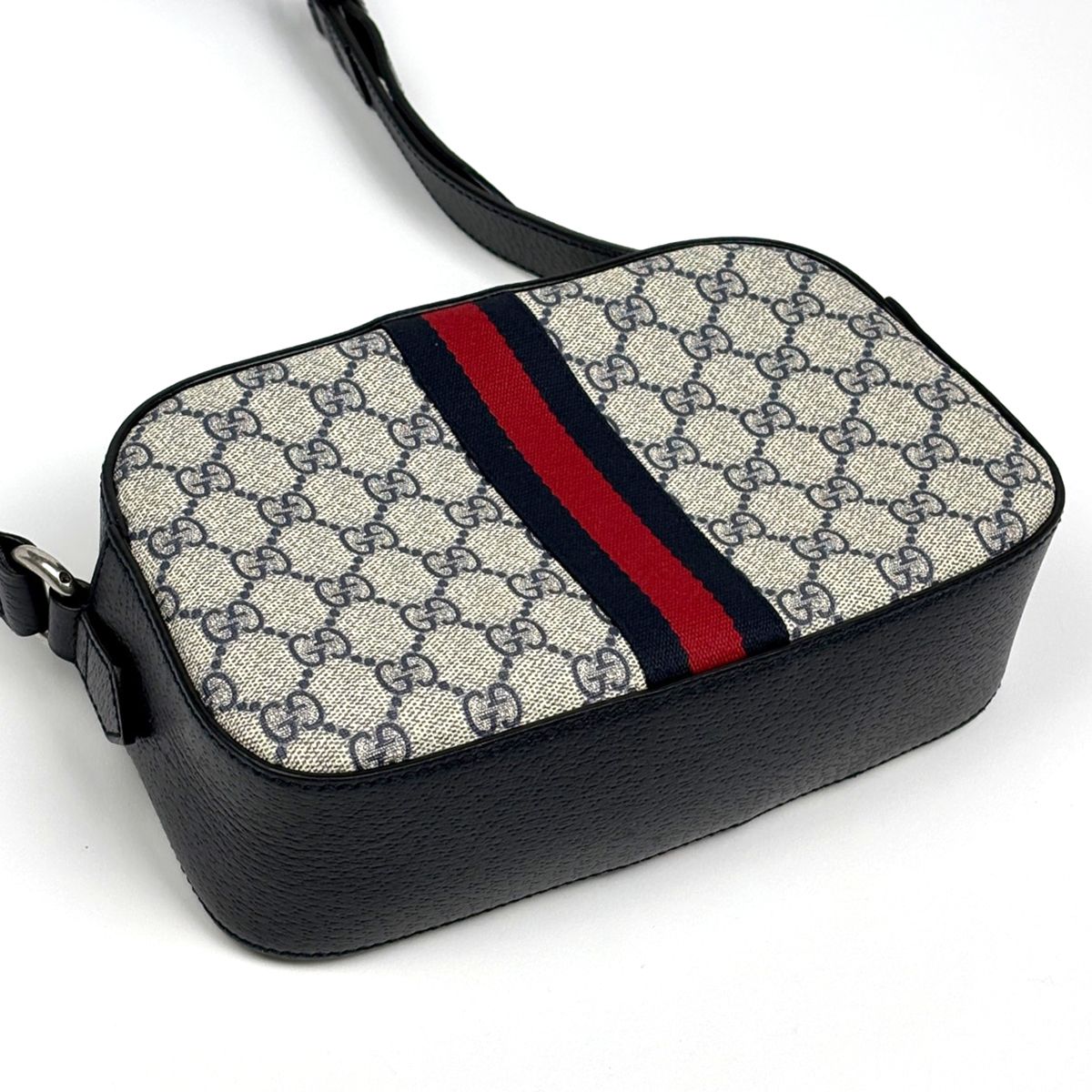 Gucci Shoulder Bag Ophidia Sherry Line Web Double GG Supreme Navy — view 2