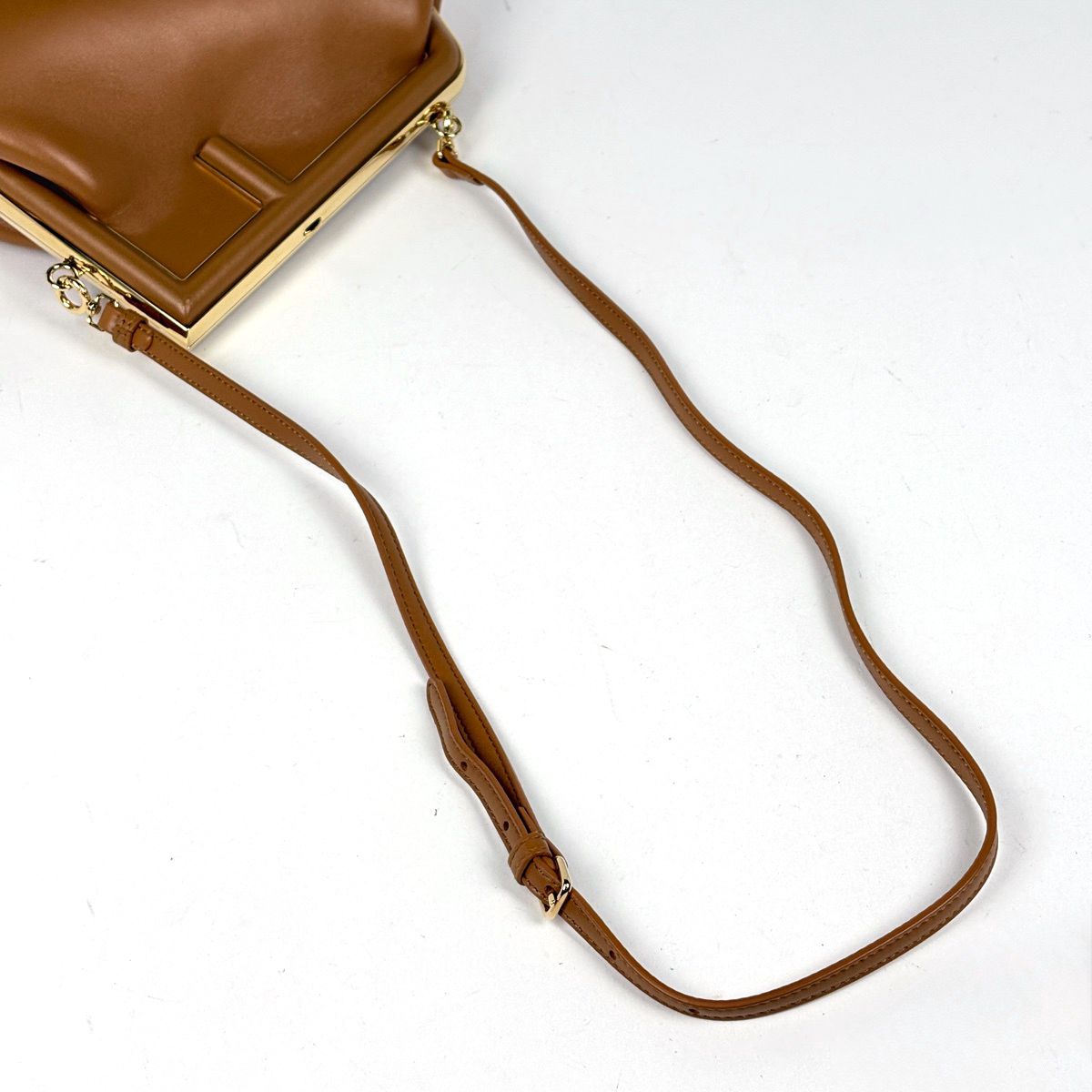 Fendi Shoulder Bag First Small 2-Way Leather Brown — view 6