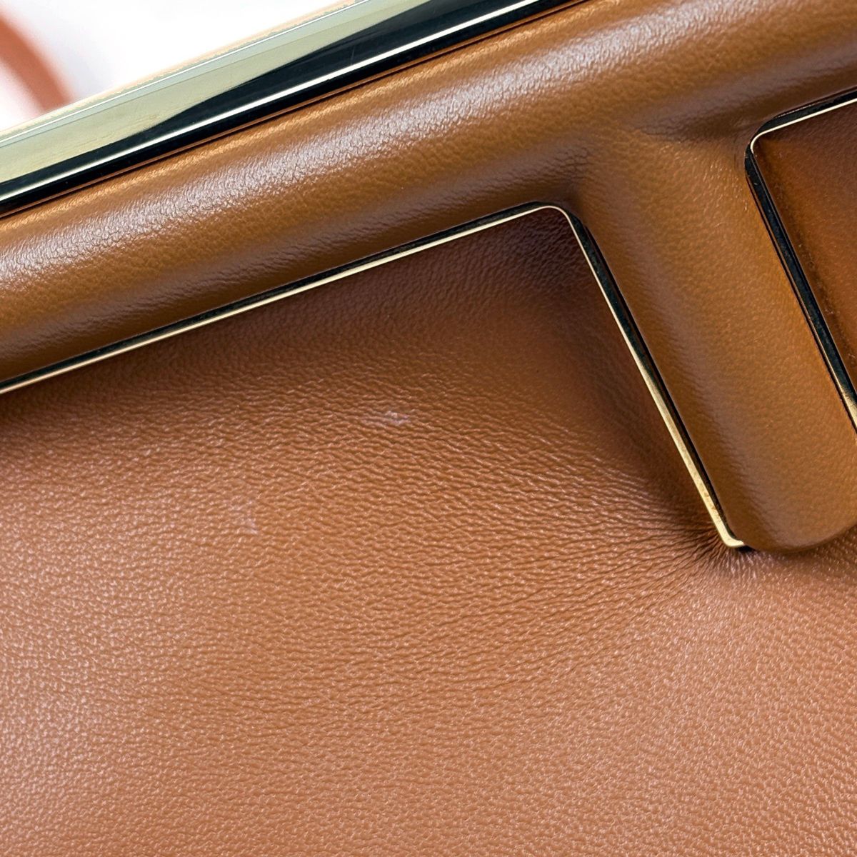 Fendi Shoulder Bag First Small 2-Way Leather Brown — view 4