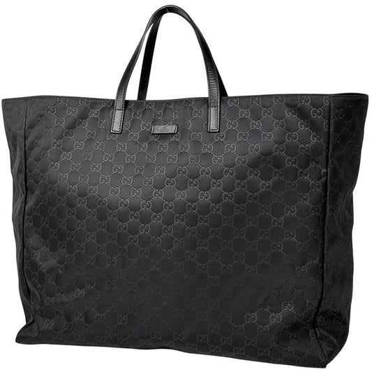Gucci Tote Bag GG Pattern Nylon Black