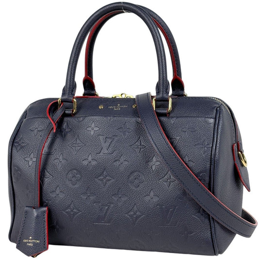 Louis Vuitton Speedy Bandouliere 25 Handbag 2-Way Monogram Empreinte Marine