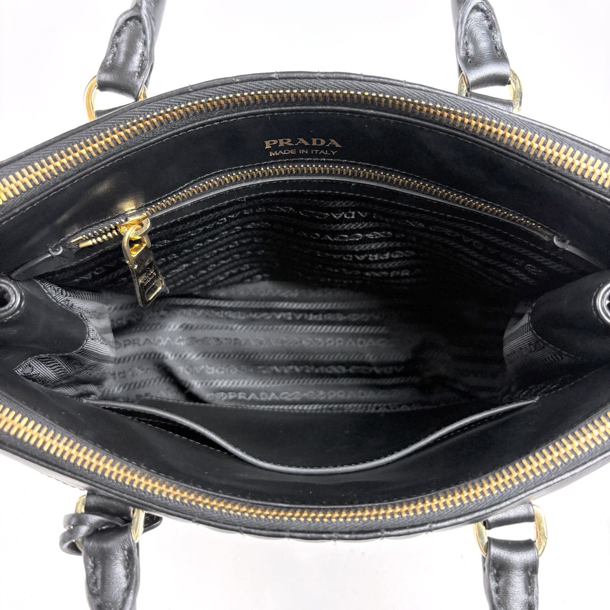Prada Handbag 2-Way Leather Nero — view 7