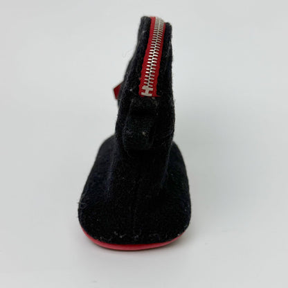 Hermes Bolide Pouch Mini Wool Black Red Silver Vintage — view 3