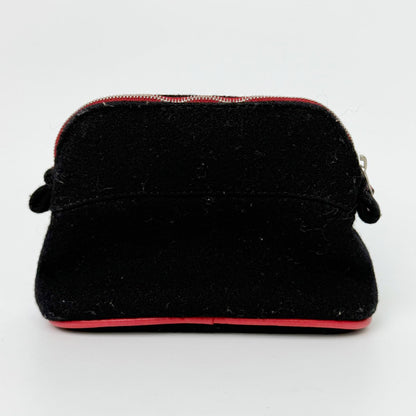 Hermes Bolide Pouch Mini Wool Black Red Silver Vintage — view 2