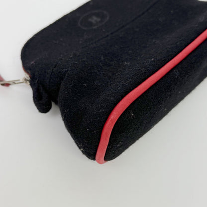 Hermes Bolide Pouch Mini Wool Black Red Silver Vintage — view 7