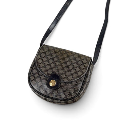 Celine Leather Cross Mini Pochette Macadam Triomphe Shoulder Bag