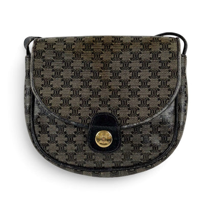 Celine Leather Cross Mini Pochette Macadam Triomphe Shoulder Bag — view 4