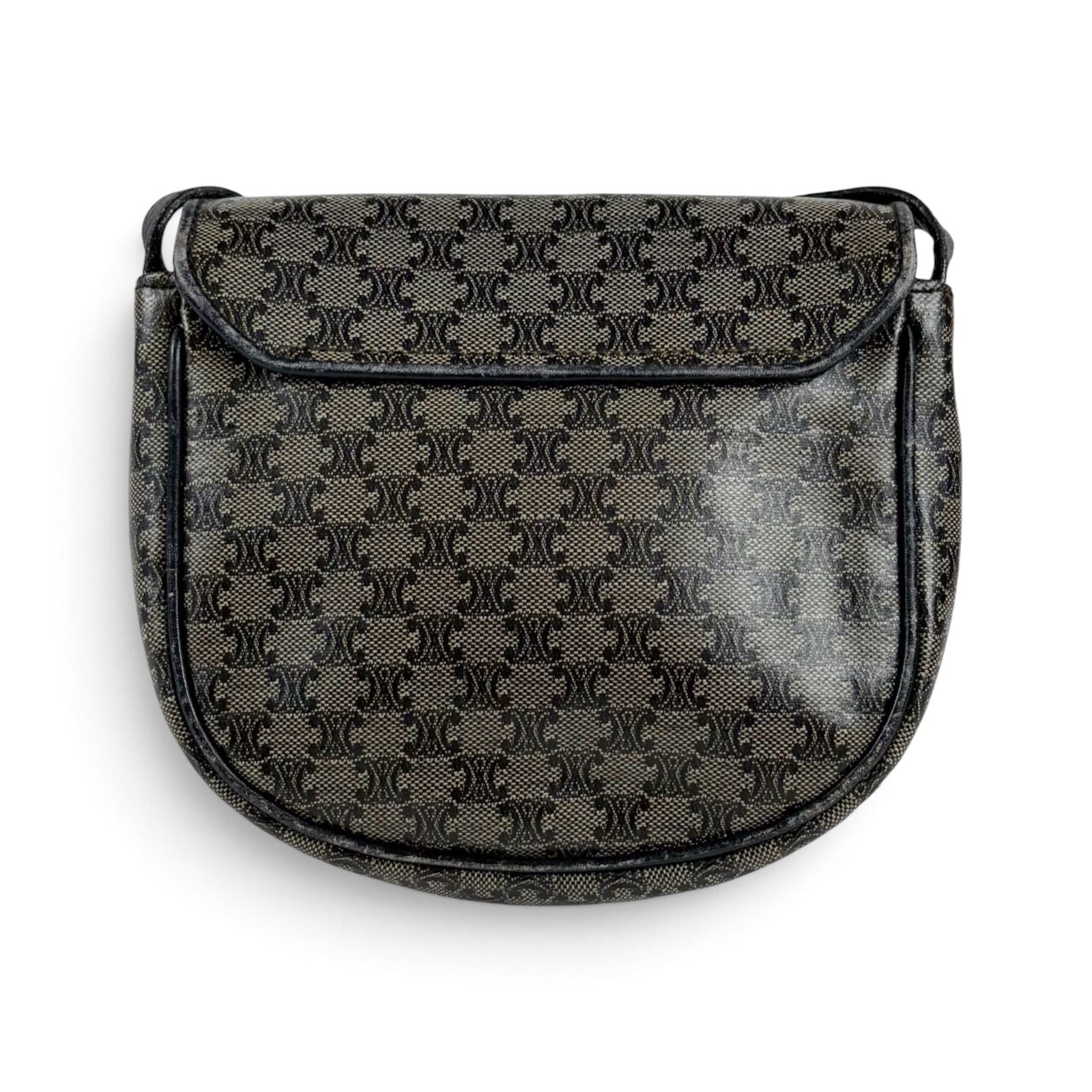 Celine Leather Cross Mini Pochette Macadam Triomphe Shoulder Bag — view 5