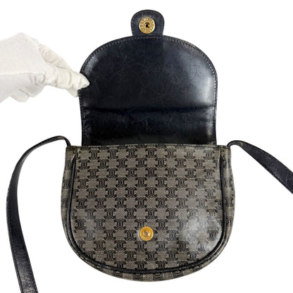 Celine Leather Cross Mini Pochette Macadam Triomphe Shoulder Bag — view 6