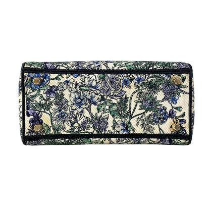 Dior Handbag Lady Delight Medium Bag Ivory Blue Multi Floral Pattern — view 5