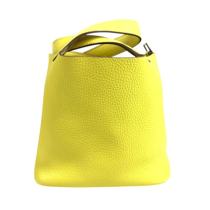 Hermes Handbag Picotin Lock PM 18 PM Taurillon Clemence Slime Yellow — view 4
