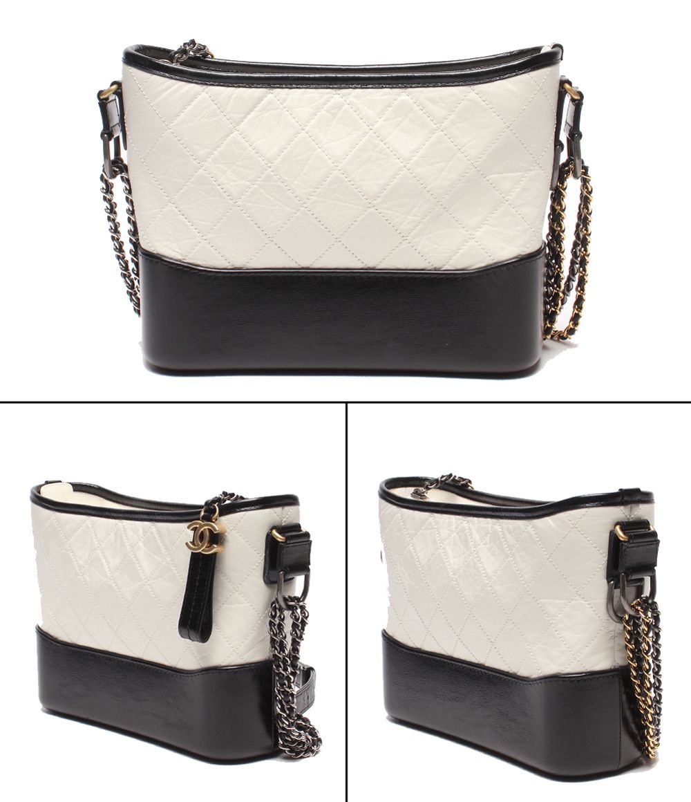 Chanel Shoulder Bag Gabrielle de Double Chain Silver Gold Hobo — view 2