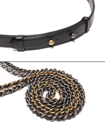 Chanel Shoulder Bag Gabrielle de Double Chain Silver Gold Hobo — view 8