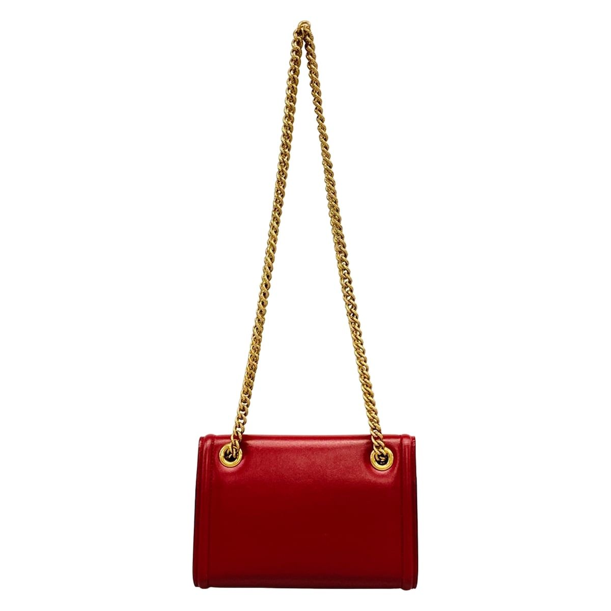 Dolce & Gabbana Shoulder Bag Devotion Red Chain Leather — view 3