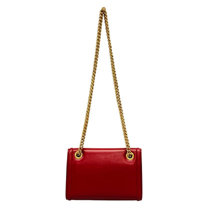 Dolce & Gabbana Shoulder Bag Devotion Red Chain Leather — view 3