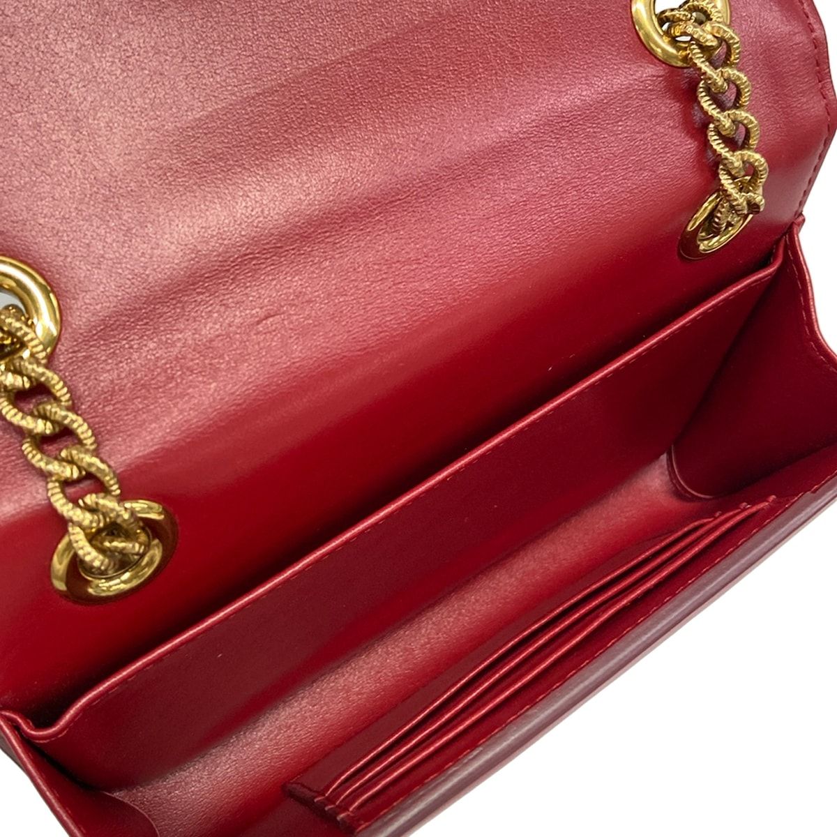 Dolce & Gabbana Shoulder Bag Devotion Red Chain Leather — view 7