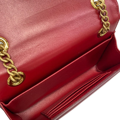Dolce & Gabbana Shoulder Bag Devotion Red Chain Leather — view 7