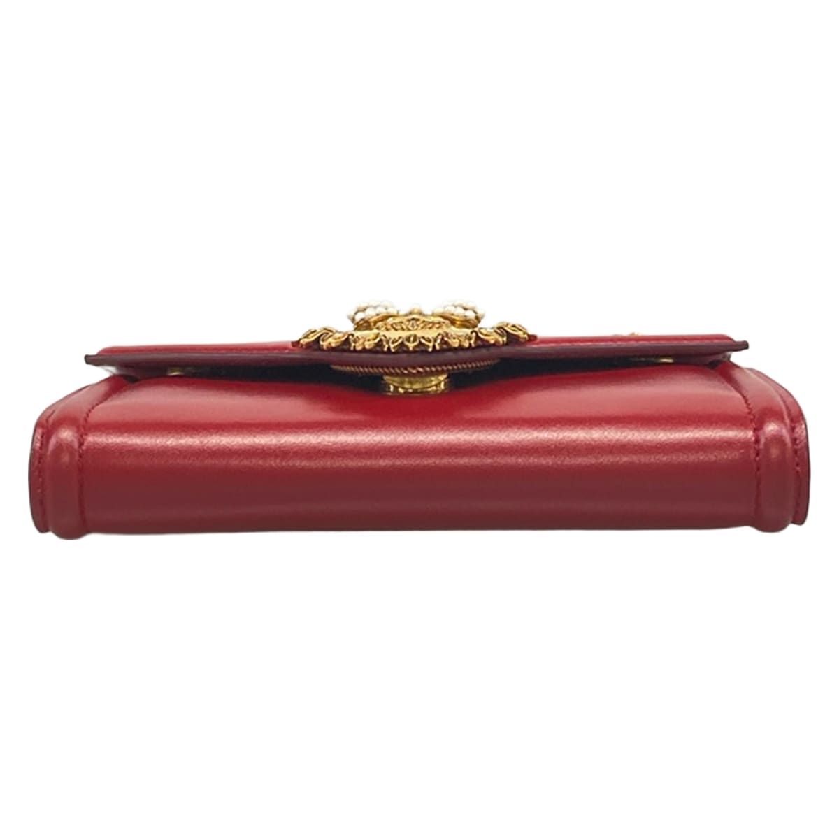 Dolce & Gabbana Shoulder Bag Devotion Red Chain Leather — view 5