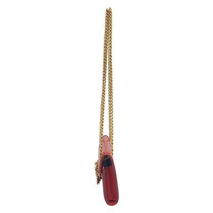 Dolce & Gabbana Shoulder Bag Devotion Red Chain Leather — view 4