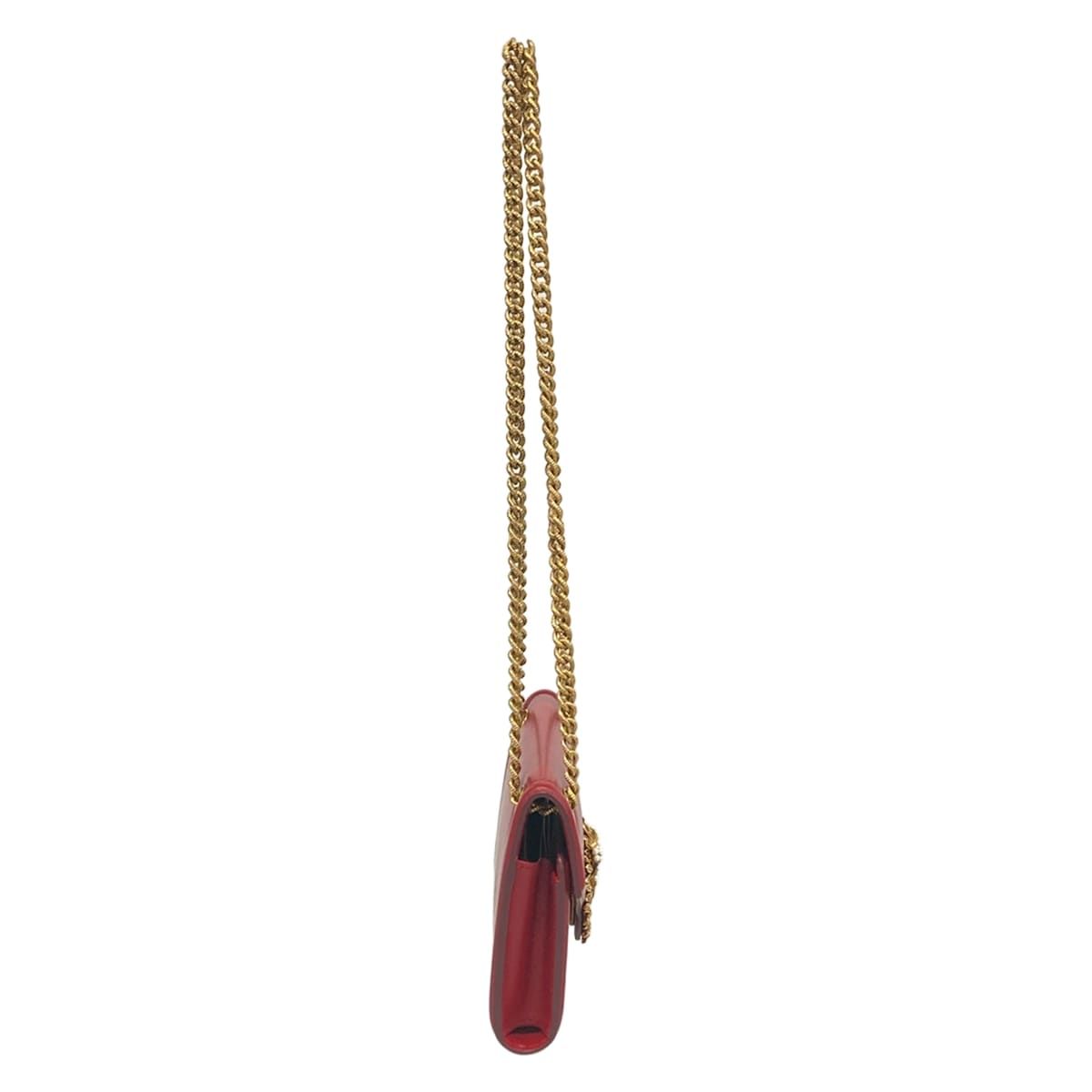 Dolce & Gabbana Shoulder Bag Devotion Red Chain Leather — view 2