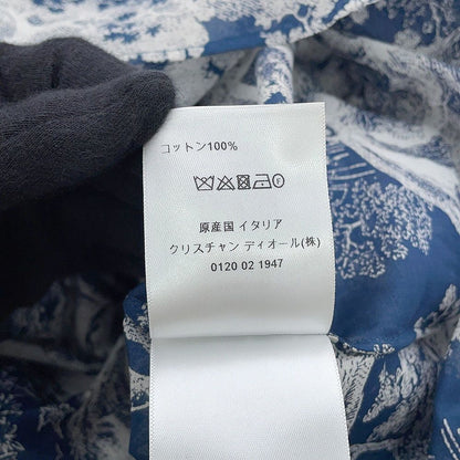 Dior Long Sleeve Shirt Iviera Toile de Jouy Collarless Top 38 — view 8