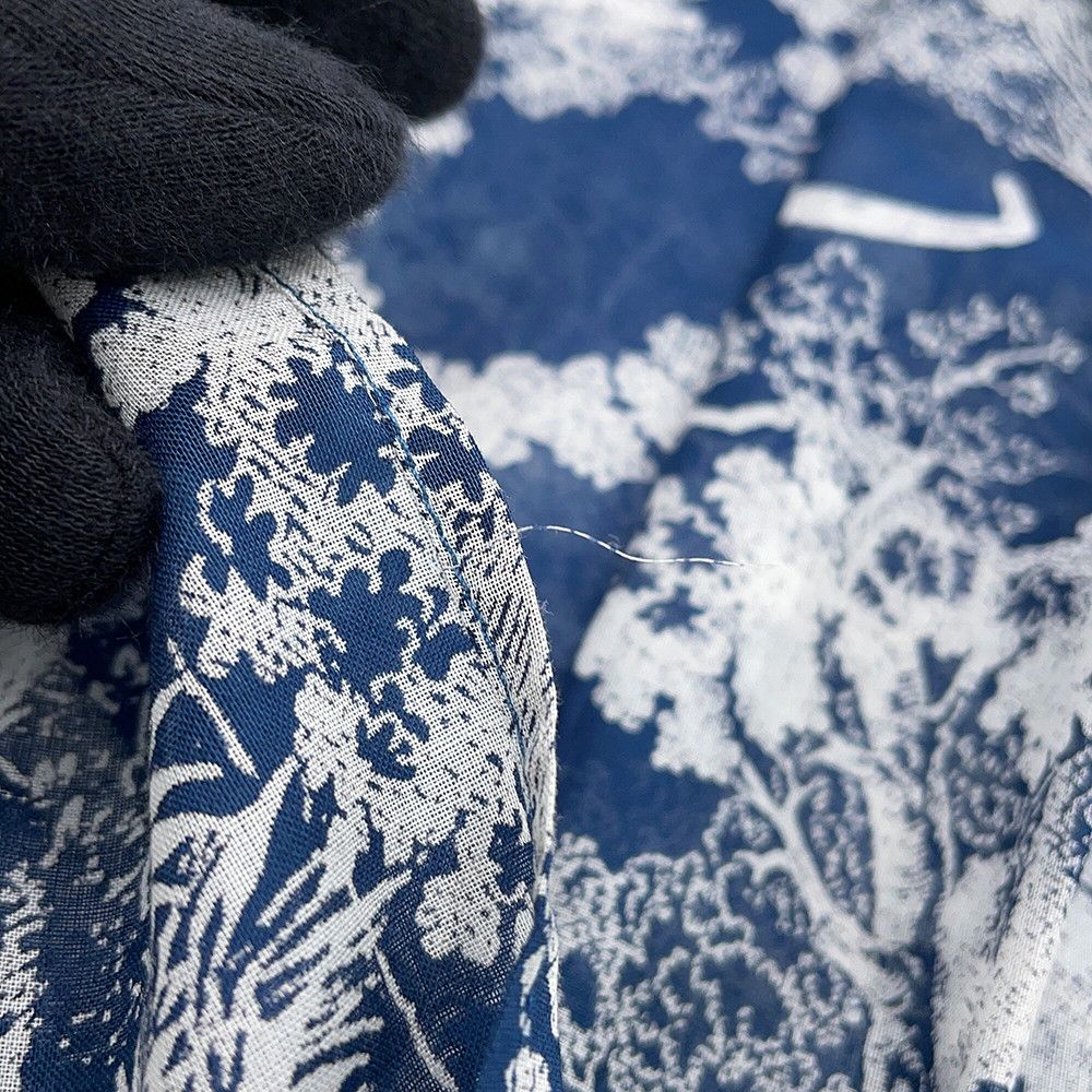 Dior Long Sleeve Shirt Iviera Toile de Jouy Collarless Top 38 — view 4