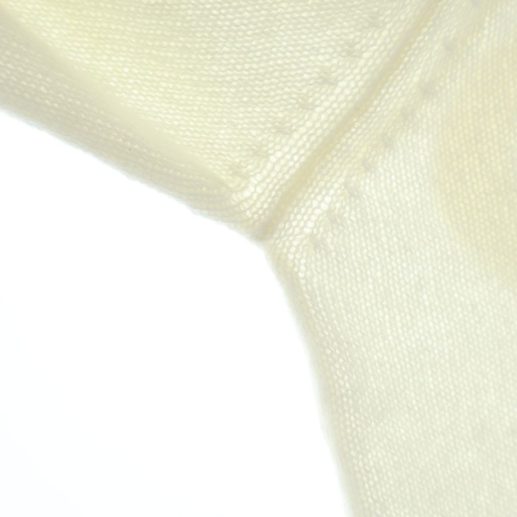 Hermes Cardigan Lenseigne du Sellier Motif Knit V-Neck Cashmere Blanc Naturel — view 5