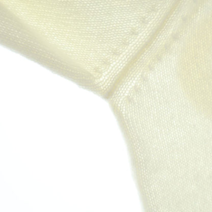 Hermes Cardigan Lenseigne du Sellier Motif Knit V-Neck Cashmere Blanc Naturel — view 5