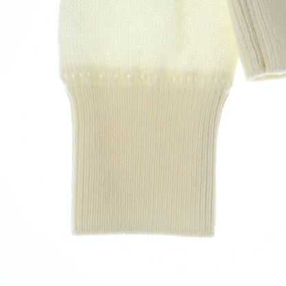 Hermes Cardigan Lenseigne du Sellier Motif Knit V-Neck Cashmere Blanc Naturel — view 4