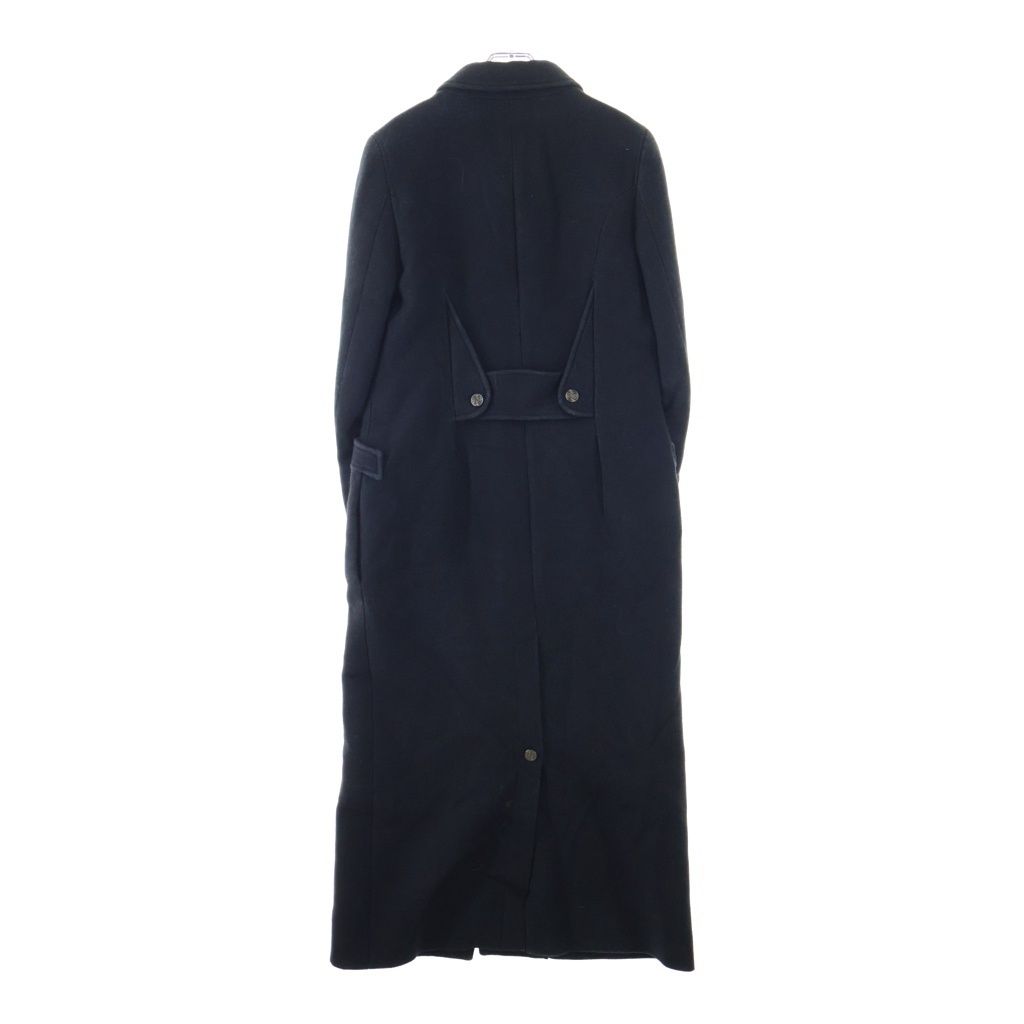 Chanel Wool&cashmere Long Coat CC Logo Button Wool Cashmere Black — view 2