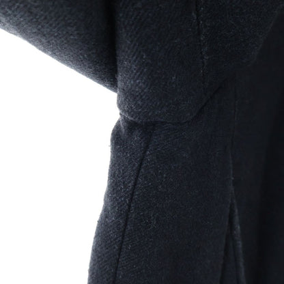 Chanel Wool&cashmere Long Coat CC Logo Button Wool Cashmere Black — view 5