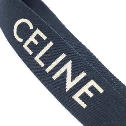 Celine Logo Shoulder Strap Canvas Leather Black — view 5