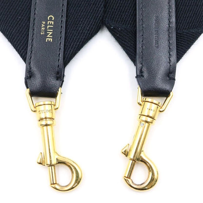 Celine Logo Shoulder Strap Canvas Leather Black — view 3