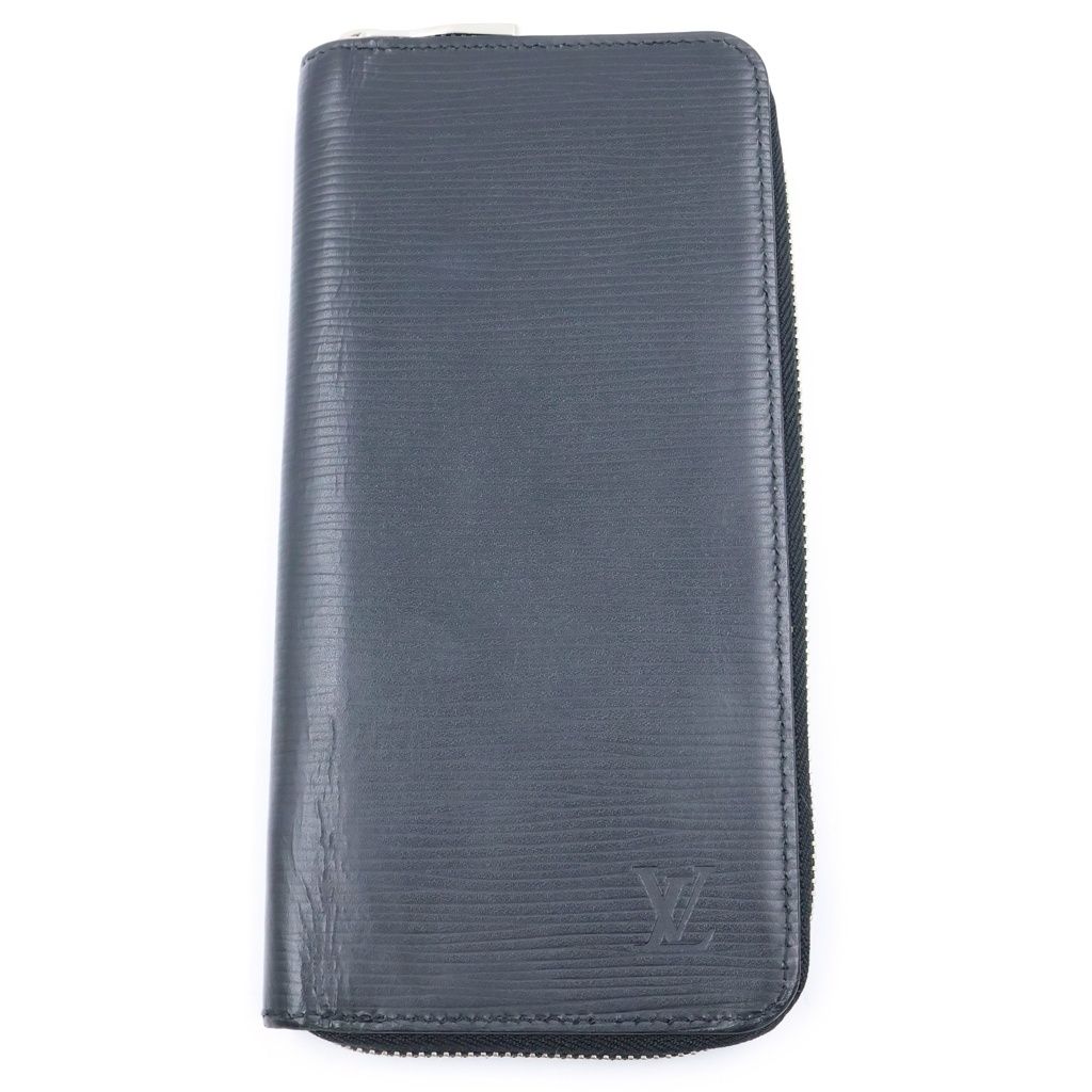 Louis Vuitton Epi Zippy Wallet Vertical Round Zip Leather Black
