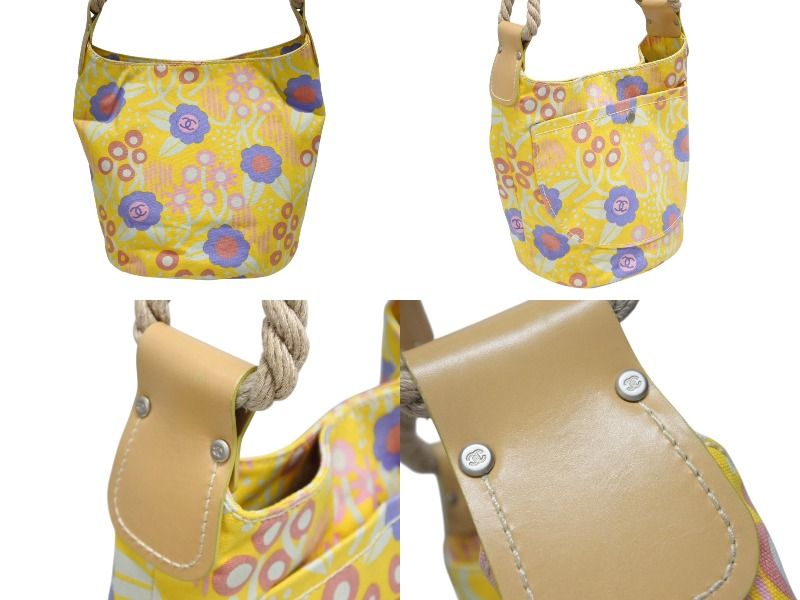 Chanel Flower Rope CC Logo Tote Bag Canvas Multicolor — view 3