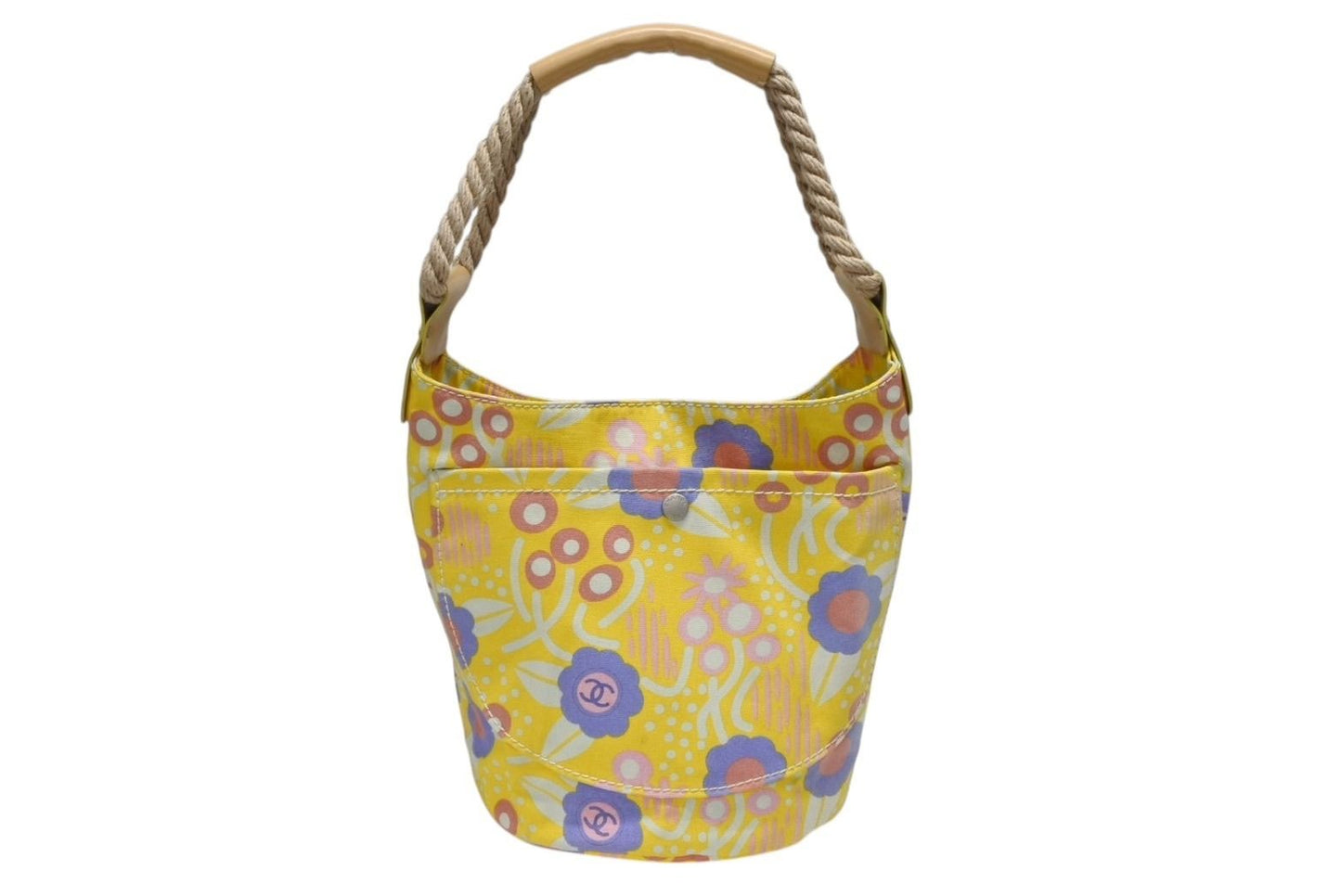 Chanel Flower Rope CC Logo Tote Bag Canvas Multicolor