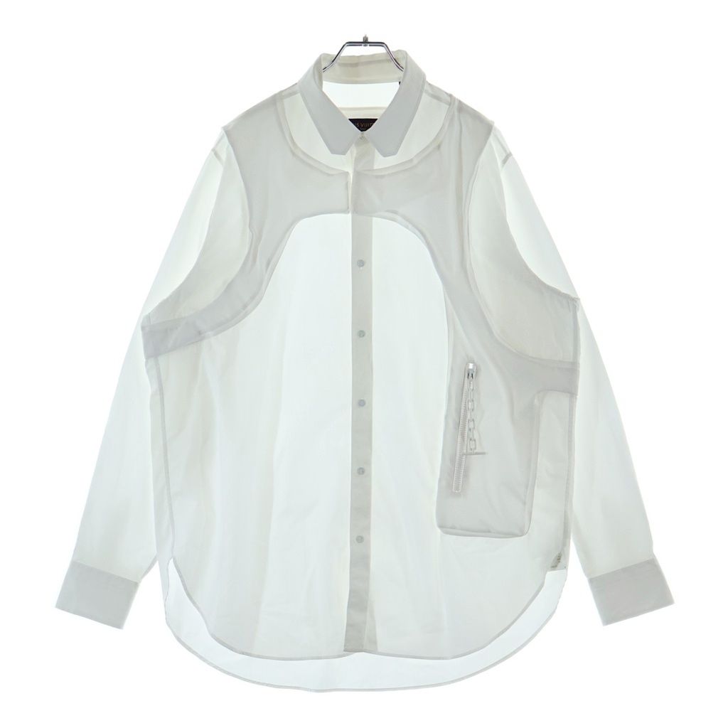 Louis Vuitton Vest Docking Design Long Sleeve Shirt Blouse White