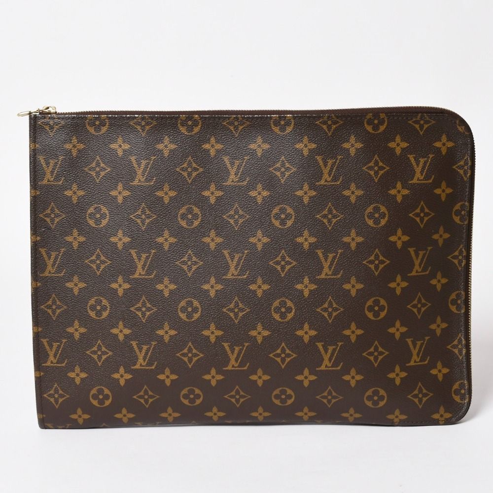 Louis Vuitton Clutch Poche Document Monogram Gold