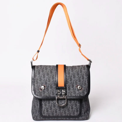 Dior Flight Line Trotter Messenger Bag Galliano Era Orange Navy Silver