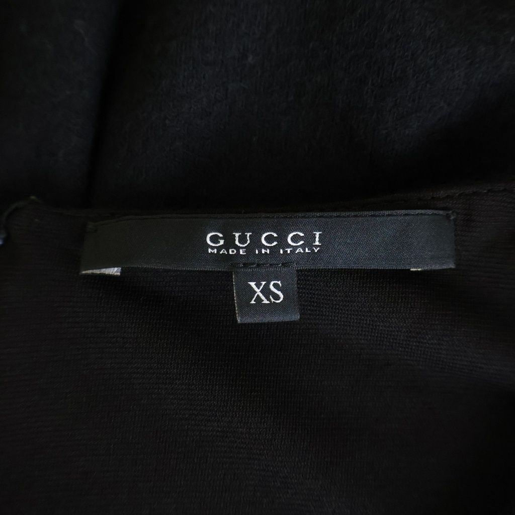 Gucci Wool Dress Gold Button Black — view 6