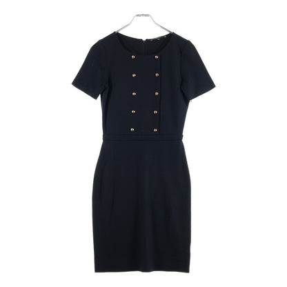 Gucci Wool Dress Gold Button Black