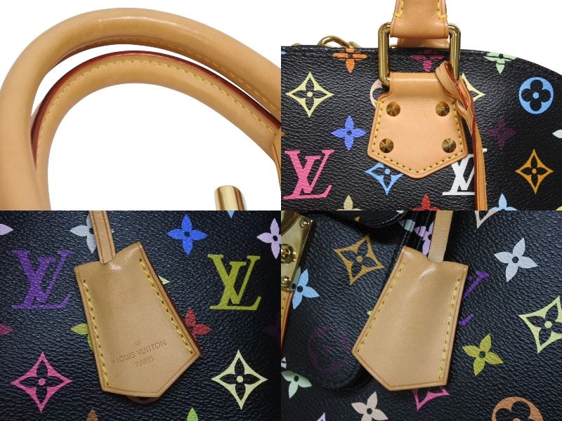 Louis Vuitton Takashi Murakami Alma GM Handbag Monogram Multicolor Black — view 4
