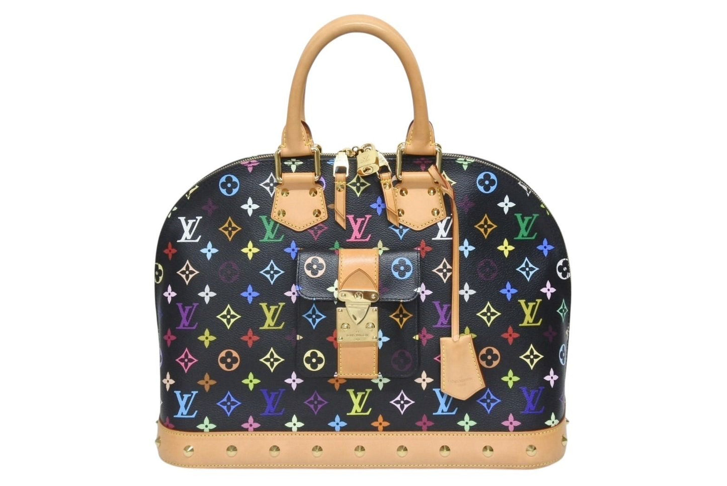 Louis Vuitton Takashi Murakami Alma GM Handbag Monogram Multicolor Black